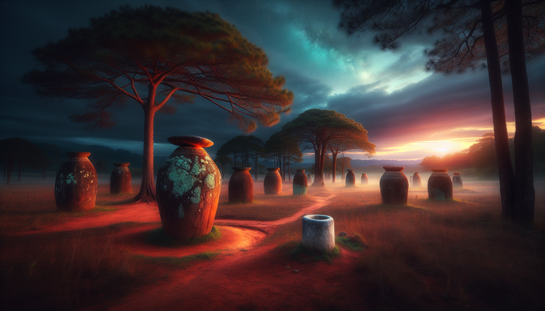 The Plain of Jars in Laos