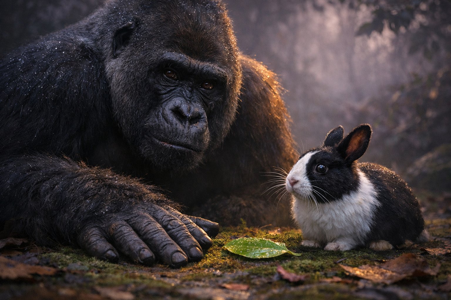 Gorilla and Rabbit: Unexpected Companions
